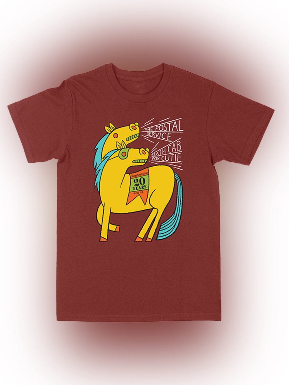The Postal Service & Death Cab for Cutie 20th anniversary graphic t shirt